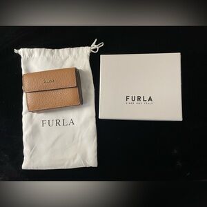 Furla Brown Leather Card Holder NWT